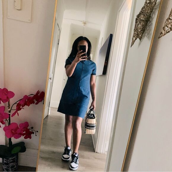 BLUE SHIRT DRESS - Picture 2 of 11